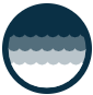 Lake Stage icon. Lake stage is the level or depth of the water in Lake Okeechobee. 